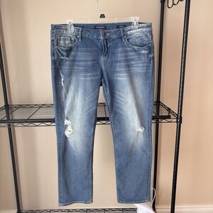 Vigoss Womens The‎ Thompson Tomboy Pockets Denim Blue Jeans 33x27 (36x29)